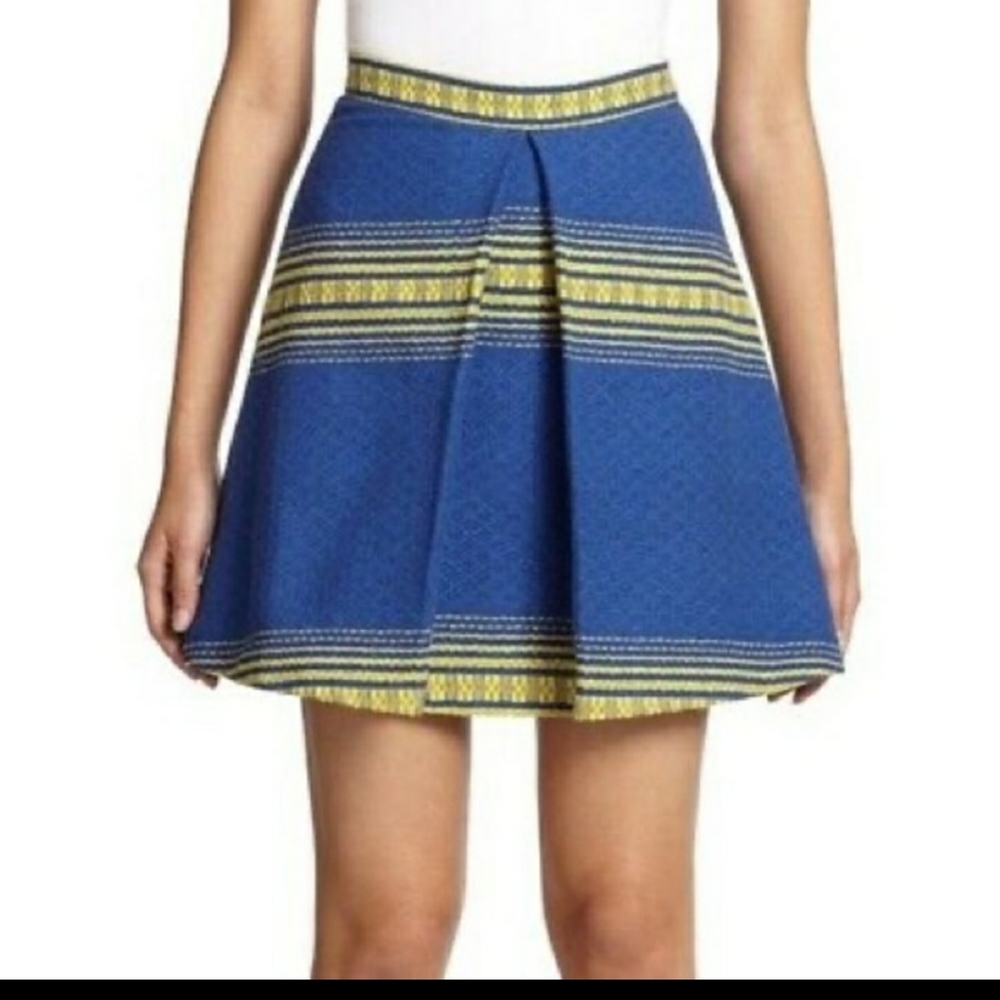 ALICE AND OLIVIA BLUE & YELLOW SKIRT